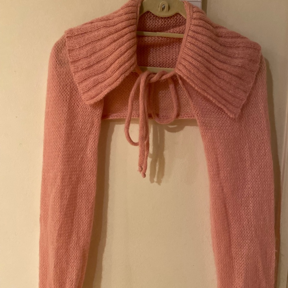 Preview International Pink Knit Scarf Wrap